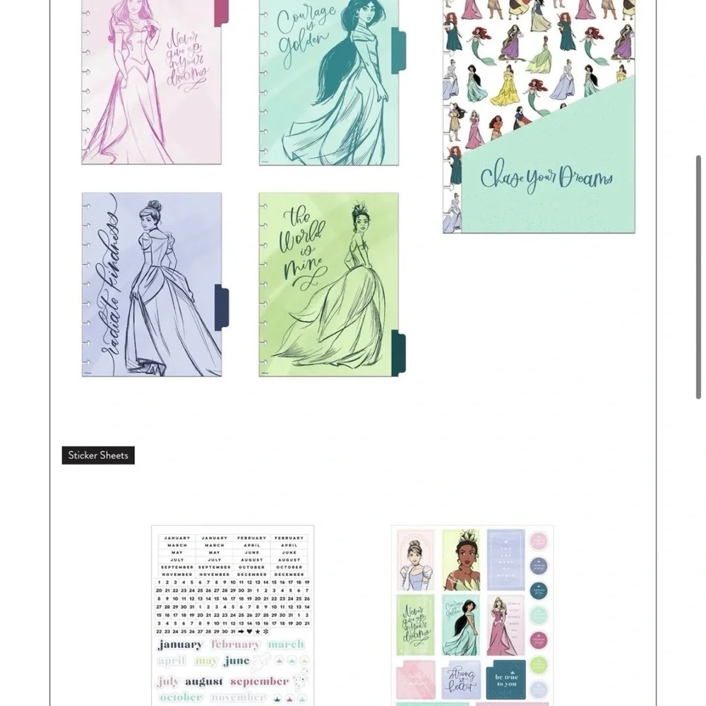 Disney Happy Planner UNdated Extension Packs with Stickers + Folders